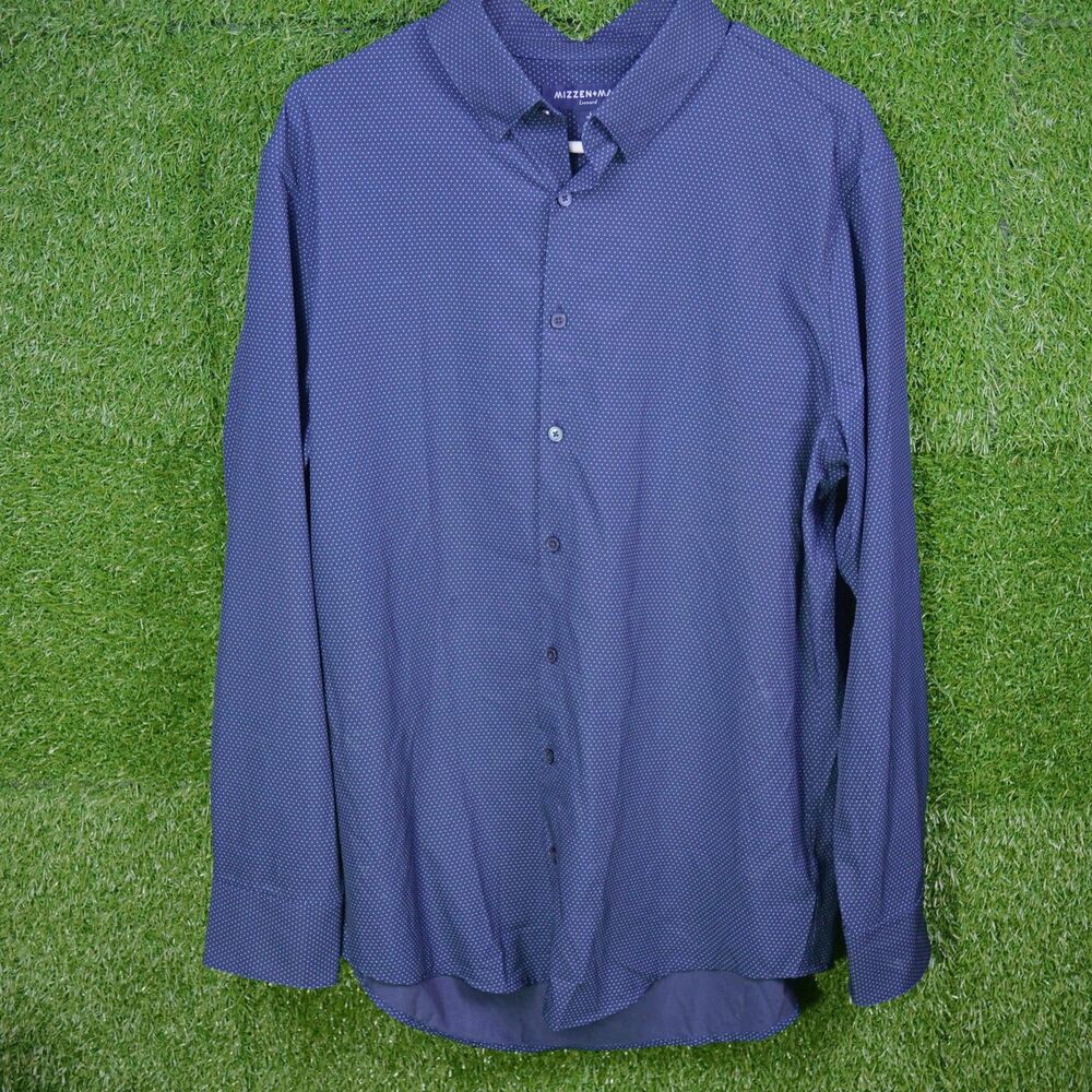 Mizzen+Main Leeward Shirt - geometric dot pattern - Men's Size L